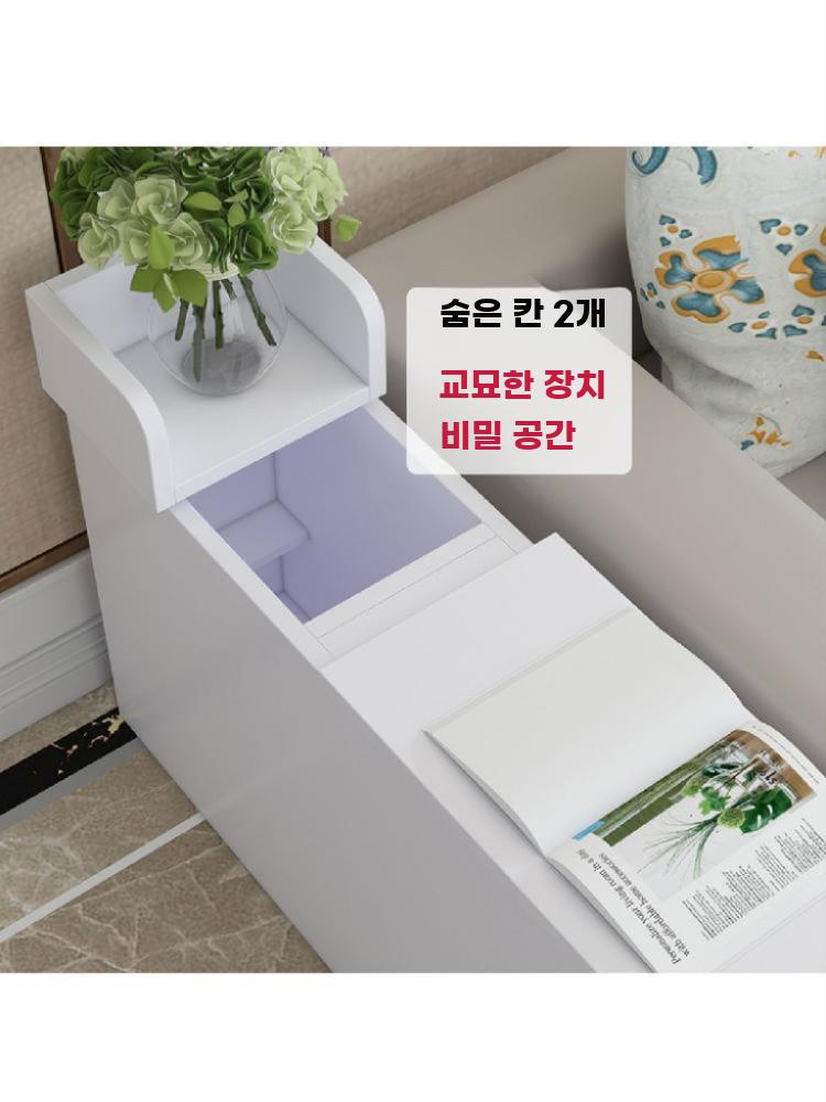 틈새수납장 좁은 선반 사이드 캐비닛 소파옆 보조 테이블 폭20 너비80 높이50(색상문의) - 상세 이미지 5
