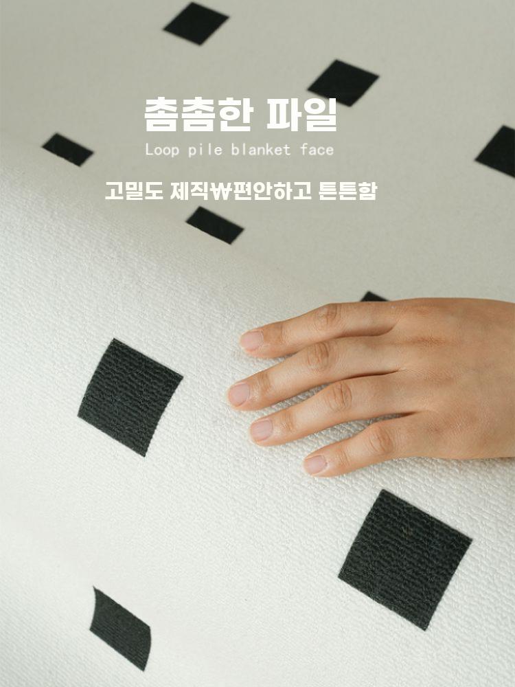 북유럽 카페트 원형 거실 카펫 모던 패턴 디자인 러그 네이비 직경 80cm - 상세 이미지 5