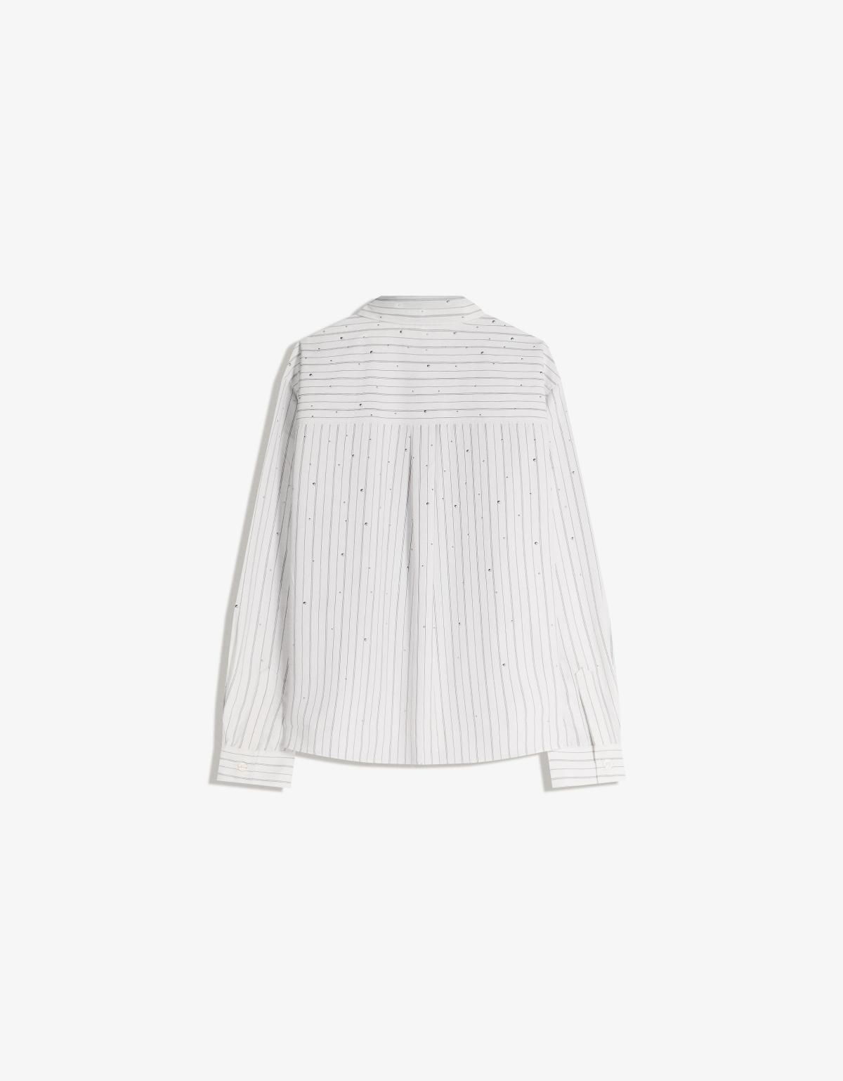 버쉬카 박시 스트라이프 스터드 긴팔 셔츠 6420/494 WHITE - 상세 이미지 2
