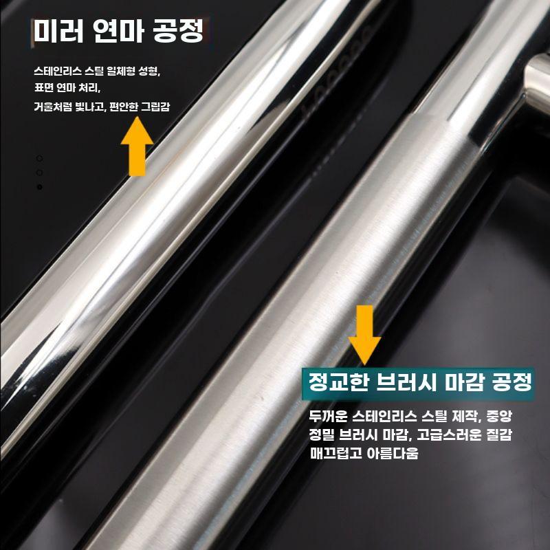 스텐 문손잡이 게이트 핸들 스테인리스 스틸 도어 교체용 문고리 원형 38mm 튜브 소형 십자나사 총길이 600 구멍거리 400mm 이미지 6