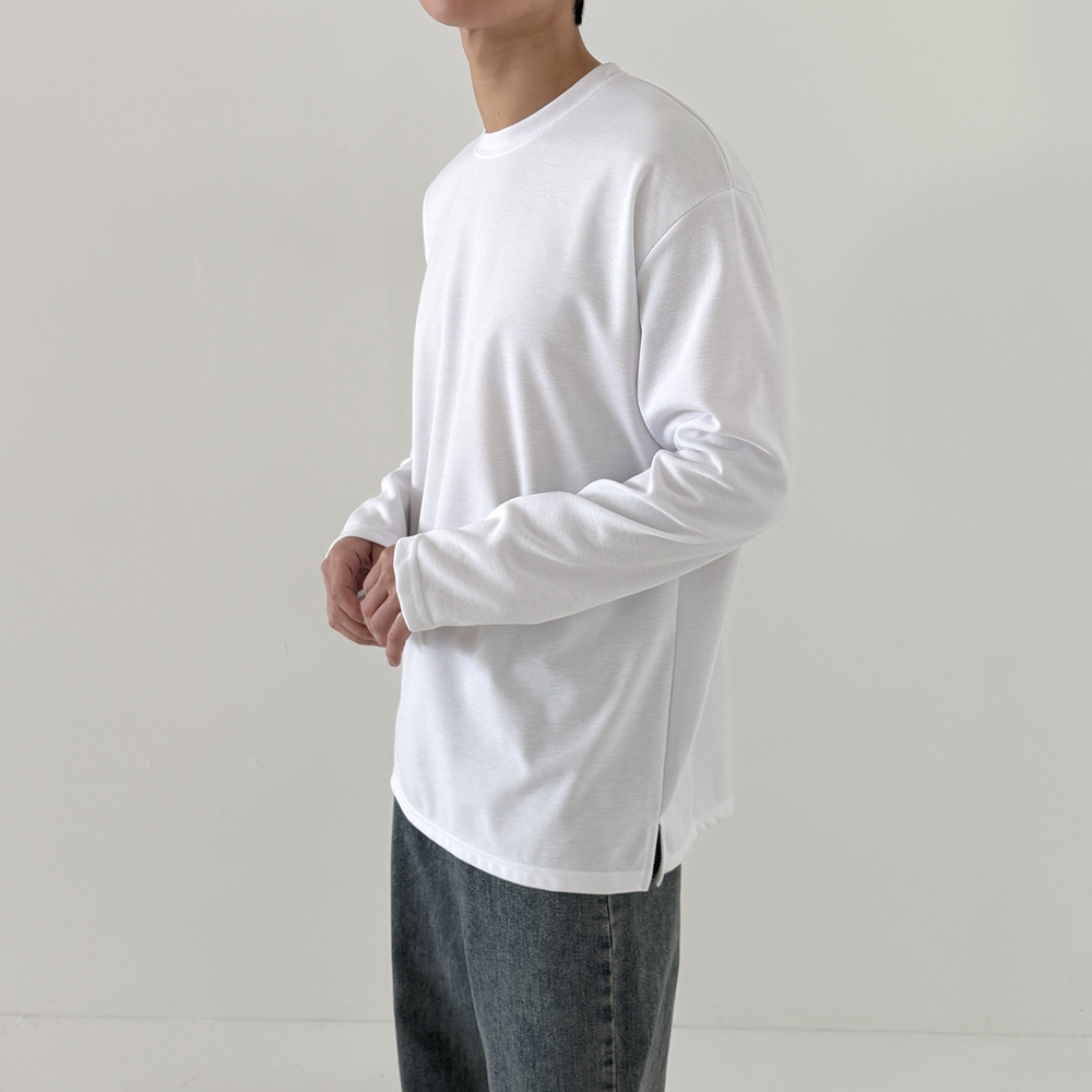 1+1 남자레이어드티 목안늘어나는티 어깨넓어보이는옷 두꺼운티셔츠 - 상세 이미지 2
