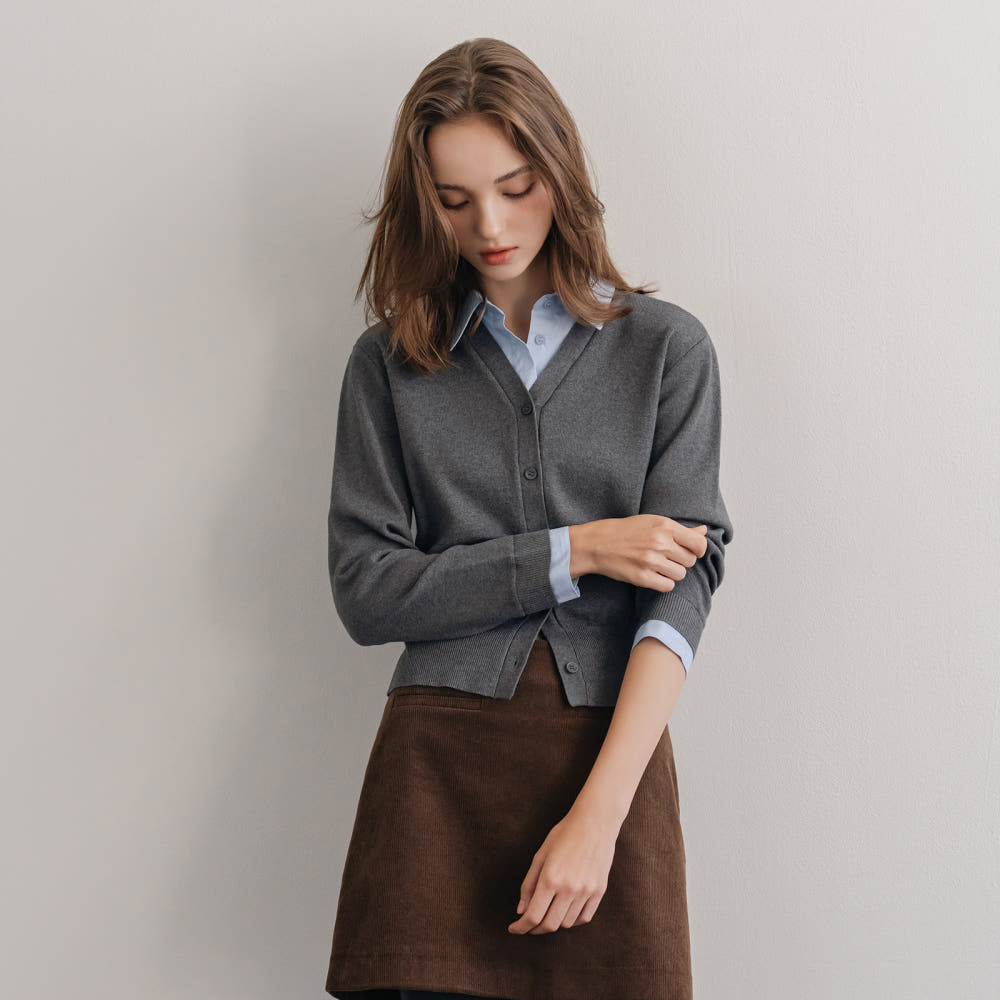 [미쏘][리오더]셔츠 레이어드 가디건 RE CKF317T_MIWCKFT1QT : 미쏘