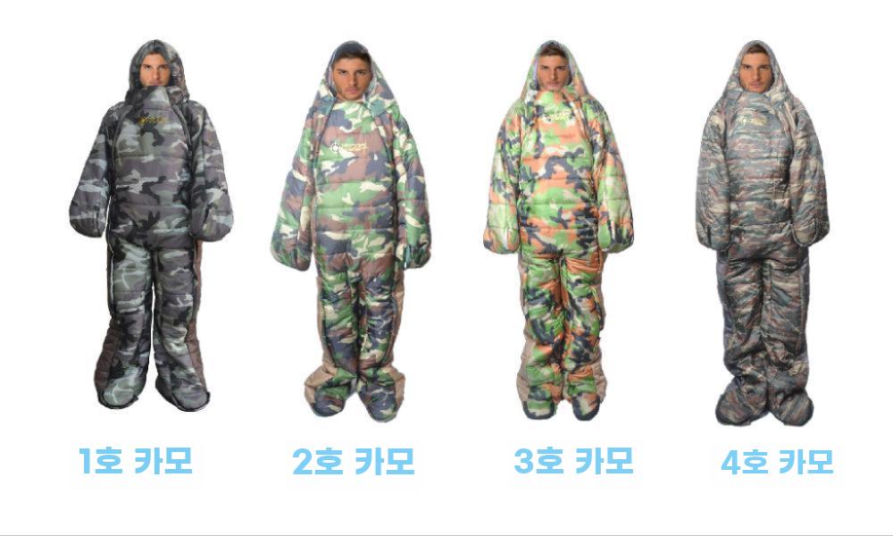 입는침낭 전신패딩 겨울 캠핑 야외 백패킹 패딩슈트 위장 M (150~170CM) - 상세 이미지 3