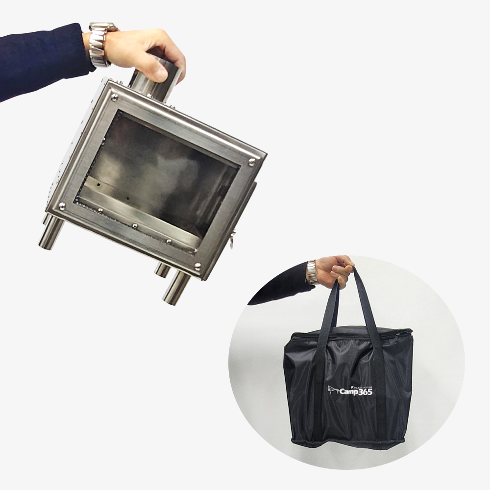 캠프365 화목난로 휴대용 화로대 불멍 감성 장작 스토브 우드스토브 시그니쳐 포켓 벽난로