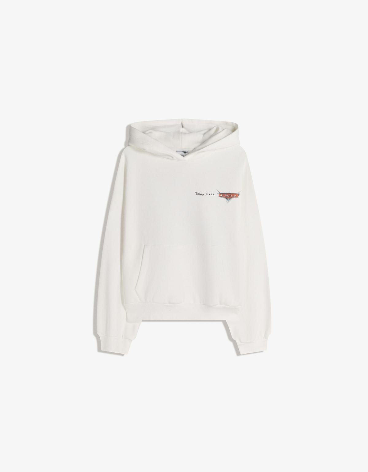버쉬카 프린트 화이트 후드 스웨트셔츠 7233/033 OFF WHITE - 메인 이미지