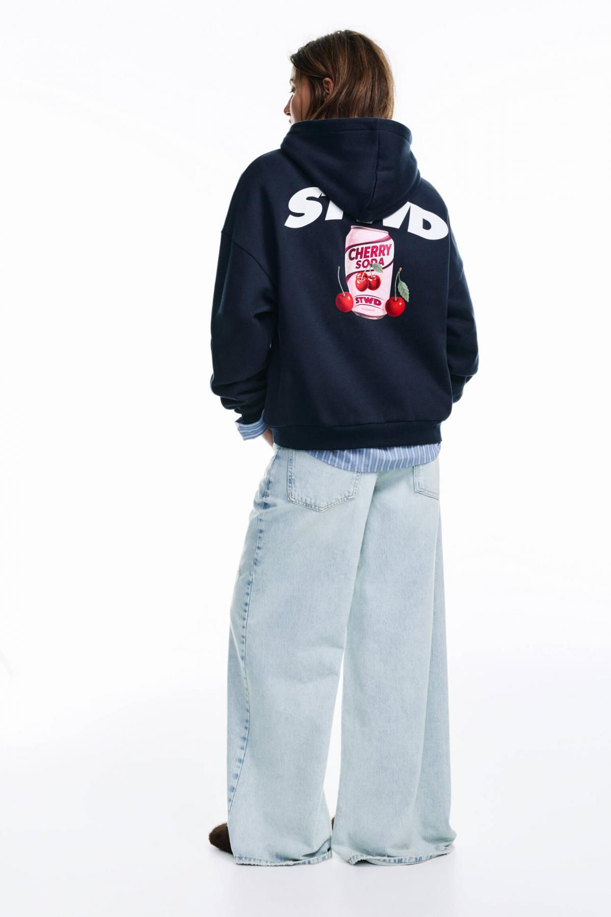 풀앤베어 토마토 그래픽 네이비 후드티 코튼 3550/331 NAVY - 상세 이미지 2