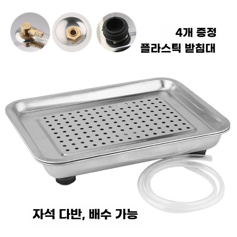 찻잔 트레이 허브티 배수 쟁반 스테인리스 물빠짐 차판 32x22cm 304스틸 - 상세 이미지 4