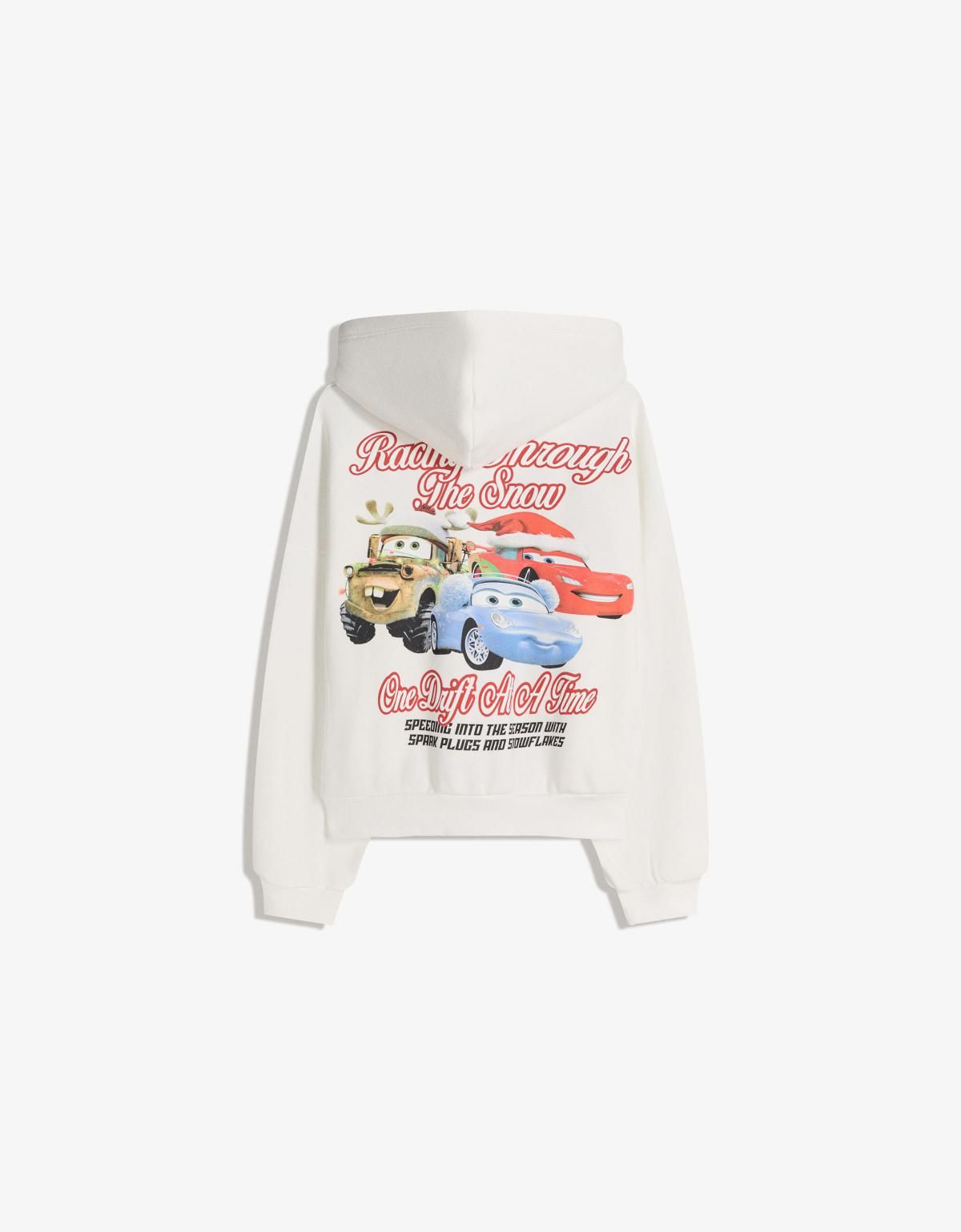 버쉬카 프린트 화이트 후드 스웨트셔츠 7233/033 OFF WHITE - 상세 이미지 3