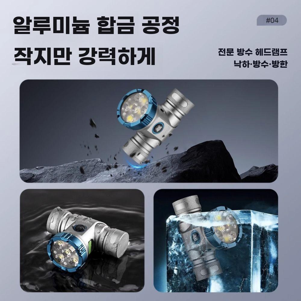 헤드랜턴 나이트 헤드라이트 손전등 충전식 램프 작업용 하이킹 - 상세 이미지 4