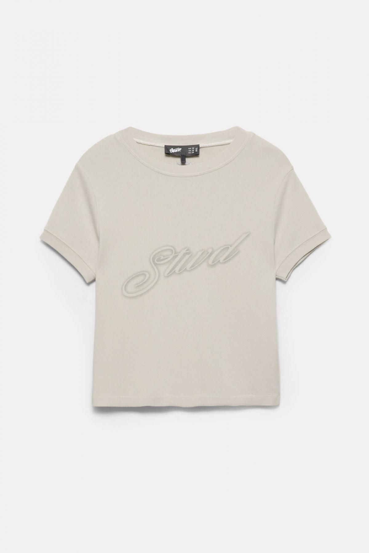 풀앤베어 STWD 그래픽 코튼 반팔 티셔츠 7153/381 PALE GREY - 상품 이미지