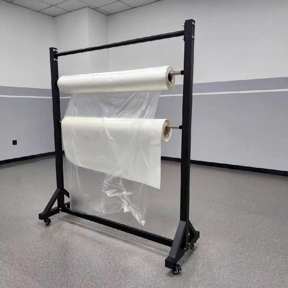 롤거치대 포장지 걸이대 필름 롤러 스탠드 행거 꽃집 내경 70cm 높이 1.8m(바퀴X) 2단 스테인리스봉 - 상세 이미지 4