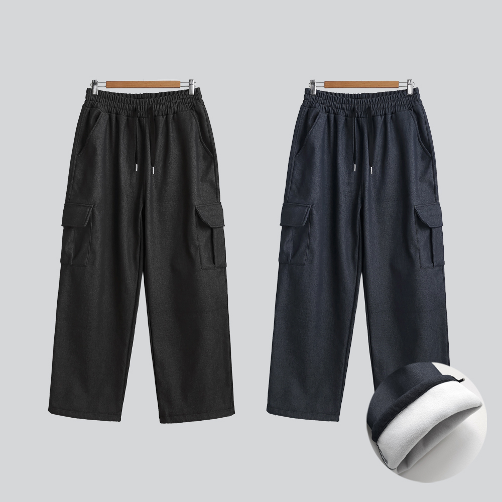 남성기모청바지 남자겨울청바지 남자블랙진 이미지 6