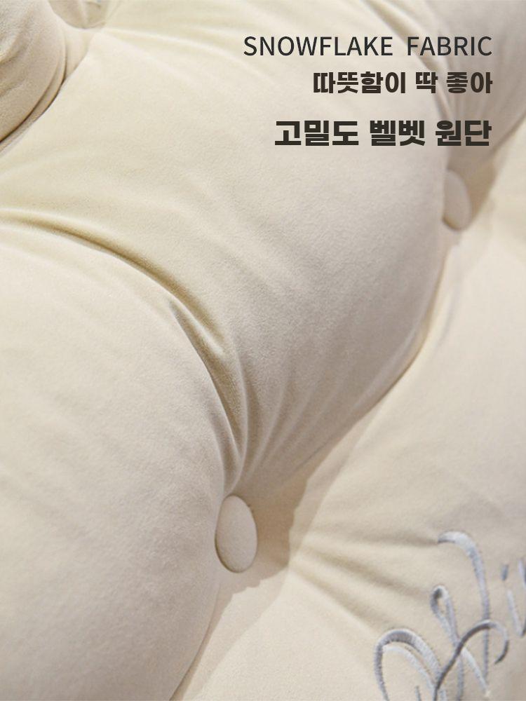 침대 등받이 쿠션 토끼귀 헤드레스트 대형 소파 허리받침 샴페인 100x50x20cm - 상세 이미지 4