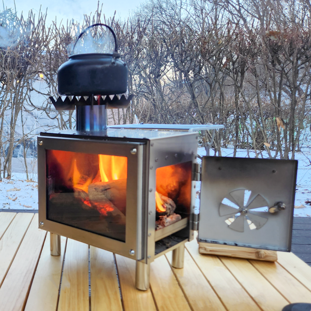 캠프365 화목난로 휴대용 화로대 불멍 감성 장작 스토브 우드스토브 시그니쳐 포켓 벽난로