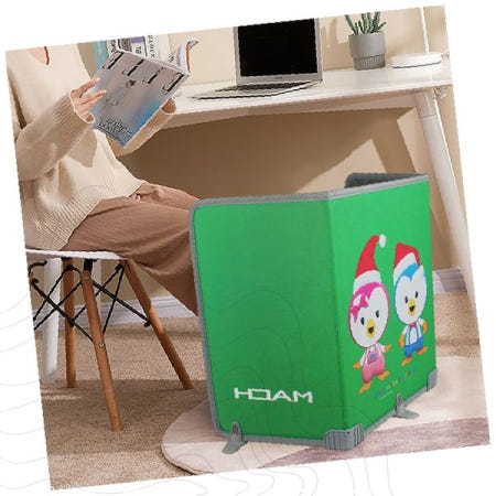 발난로 전기 히터 미니 온풍기 펭귄 캐릭터 그린 데스크 사무실 개인 난방기