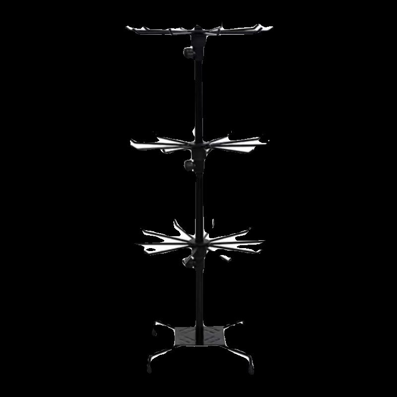 회전 진열대 매장 악세사리 선반 옷가게 쥬얼리 거치대 흰색 2단 66cm - 상세 이미지 2