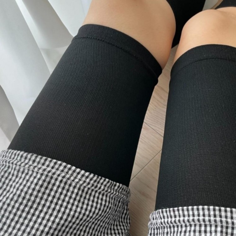 허벅지 스타킹 압박밴드 검정색 다리붓기스타킹 압박스타킹 허벅지압박 수면 - 상품 이미지