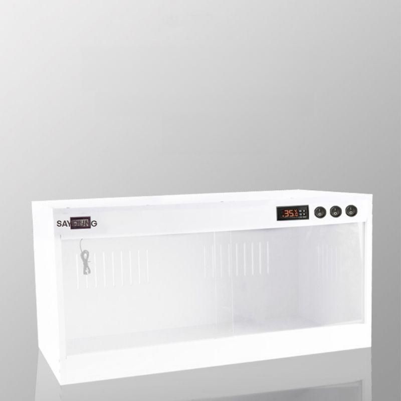 도마뱀 사육장 대형 온도 조절 PVC 인큐베이터 상자 블랙 80X40X40cm 주야간램프 온도계 - 상세 이미지 2