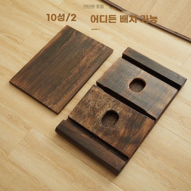 다도 테이블 좌식 티테이블 일본 다다미 좌탁 우드 60x34.5x24cm 2단 - 상세 이미지 4