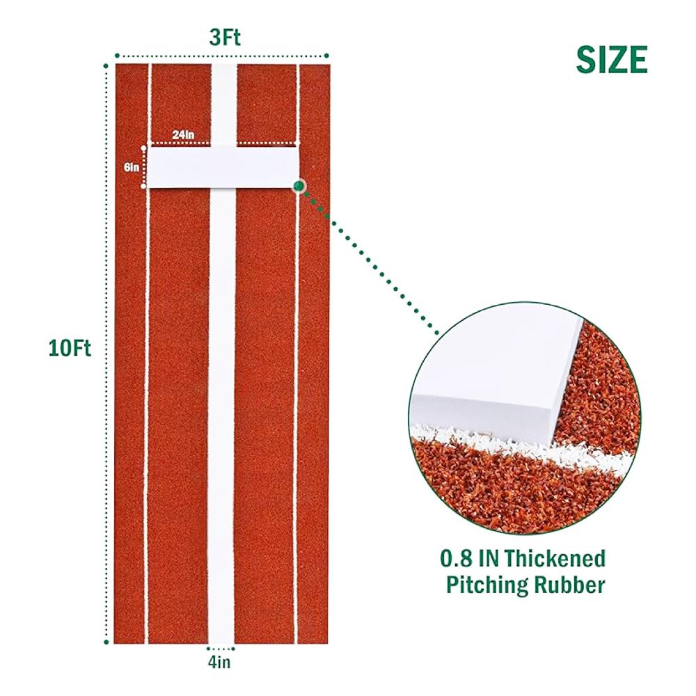 소프트볼 매트 투수 발판 야구 피칭 패드 마운드 타격 92x244cm 레드 - 상세 이미지 5