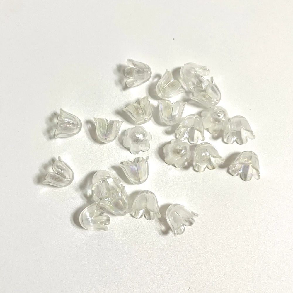 투명 은방울 꽃 비즈 공예 식물 화분 끈갈피 만들기 diy 재료 키링 팔찌 악세사리 부자재 - 상세 이미지 3