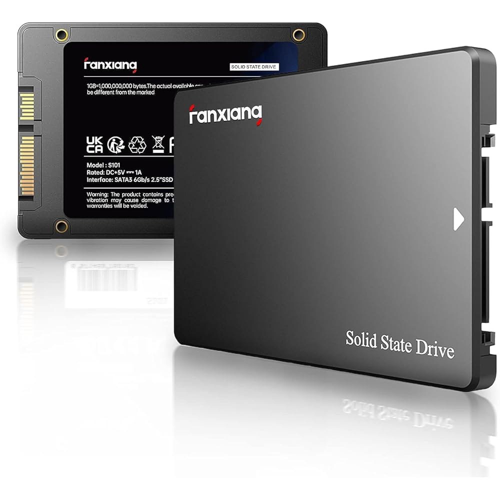 판샹 S101 4TB SSD SATA III 6Gb /s 2.5인치 내장 솔리드 스테이트 드라이브, 읽기 속도 최대 500MB/s, 노트북 및 PC 데스크톱용 3D NAND SLC - 상품 이미지