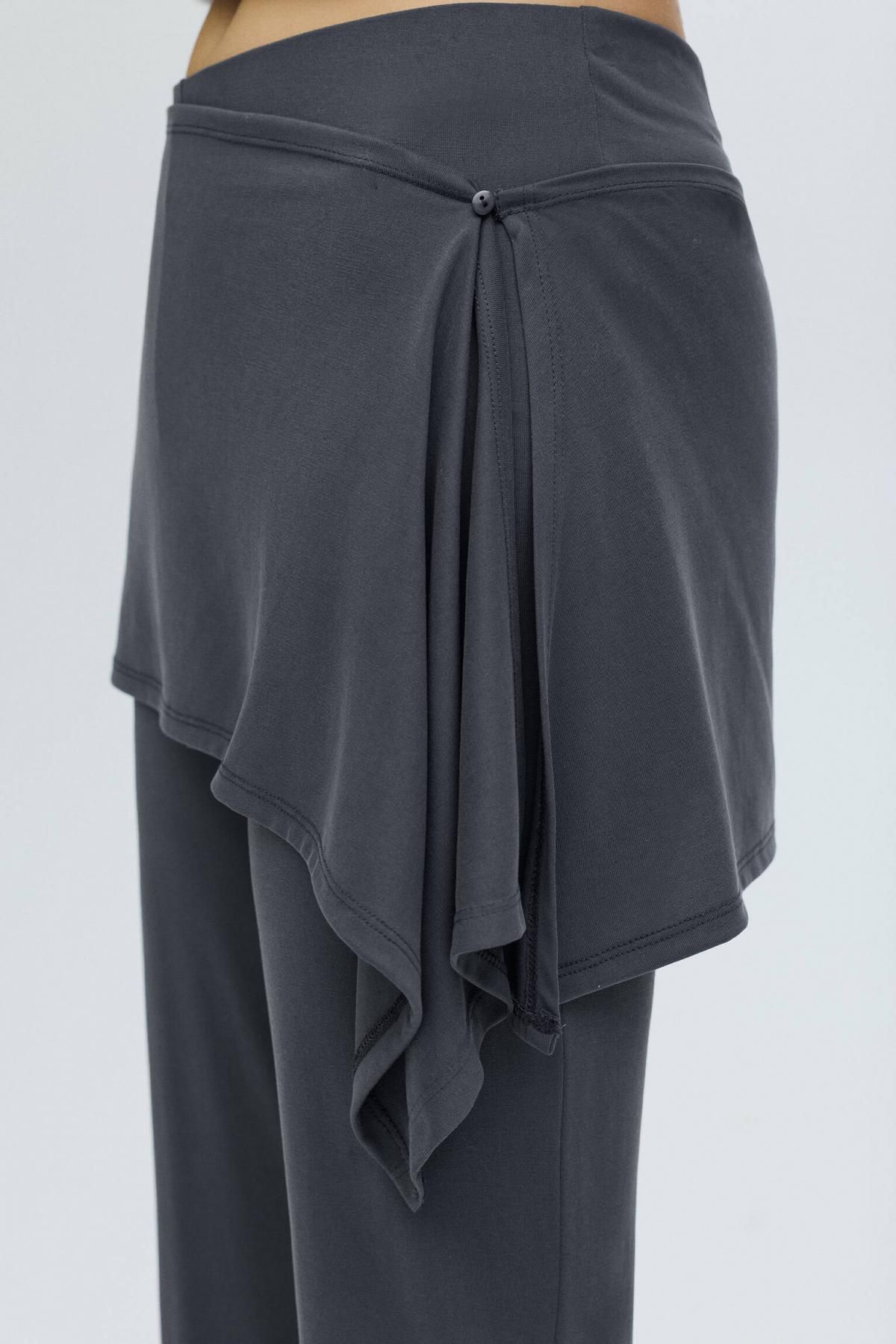 풀앤베어 테크니컬 플레어 사롱 팬츠 7674/355 GREY - 상세 이미지 5