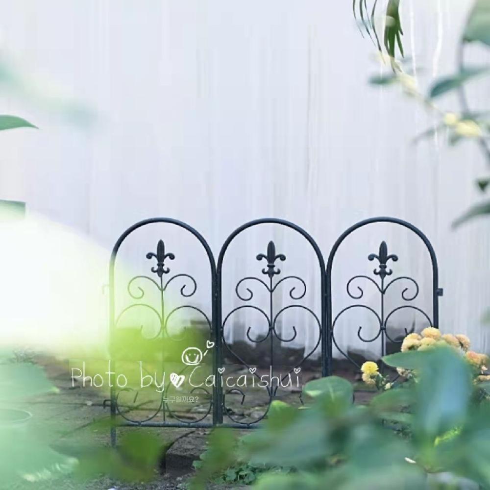 텃밭 펜스 북유럽 공원 울타리 옥상 휀스 철제 가림막 화이트 - 상세 이미지 4