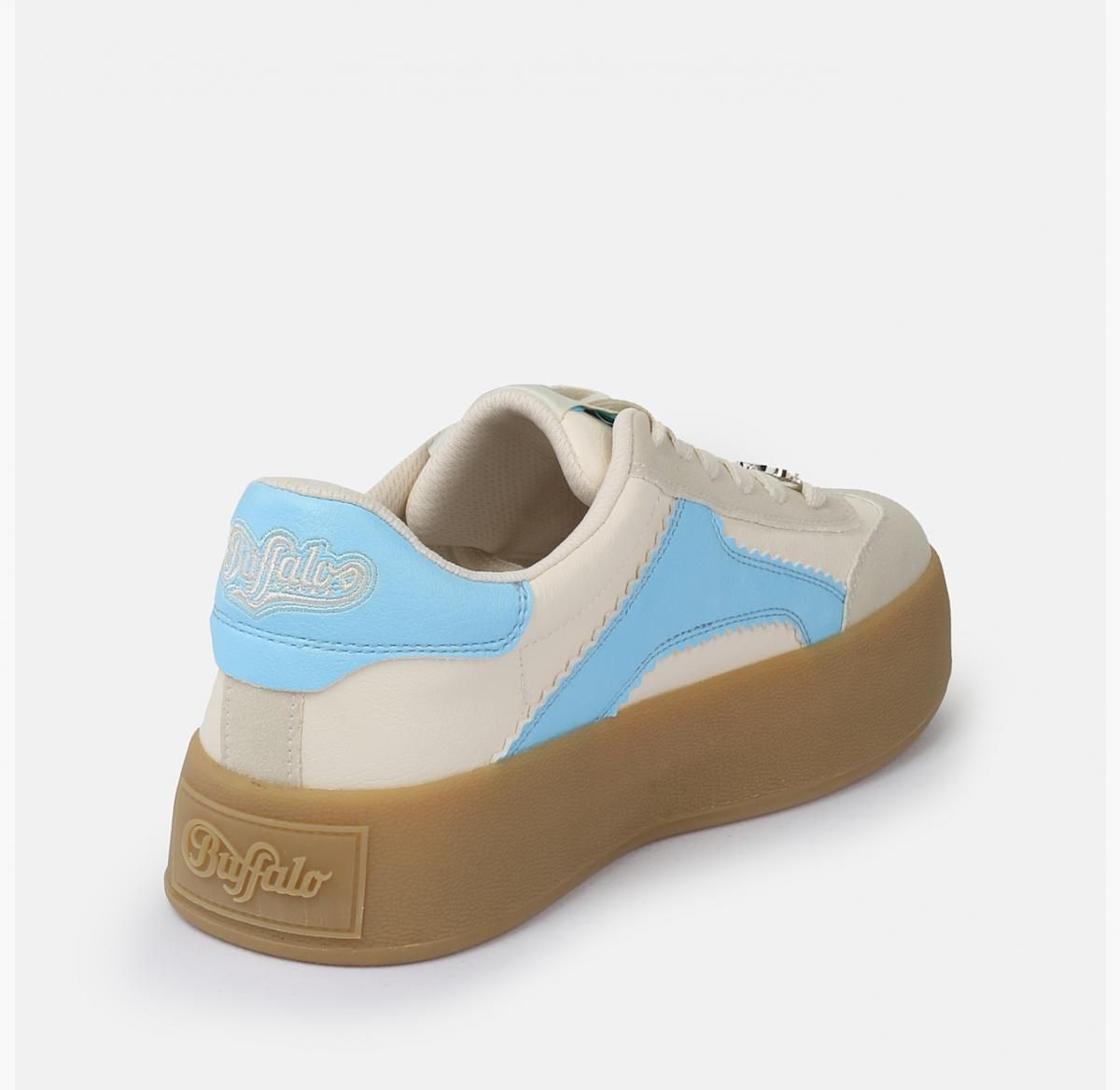버팔로 테크니컬 청키솔 로우탑 스니커즈 02525963 WEISS/BLAU - 상세 이미지 4
