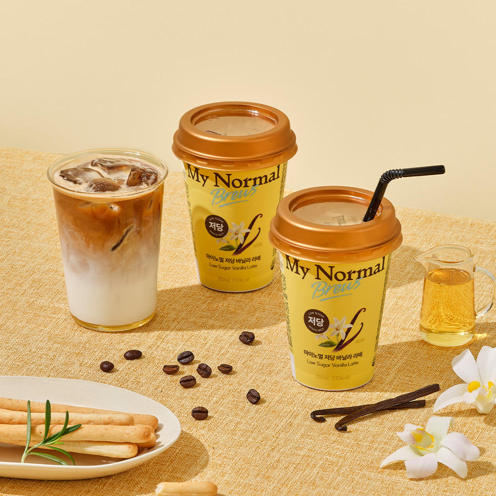 마이노멀 저당 컵커피 카페라떼 외 1종 250ml x 10개입 바닐라라떼 편의점커피 이미지 4