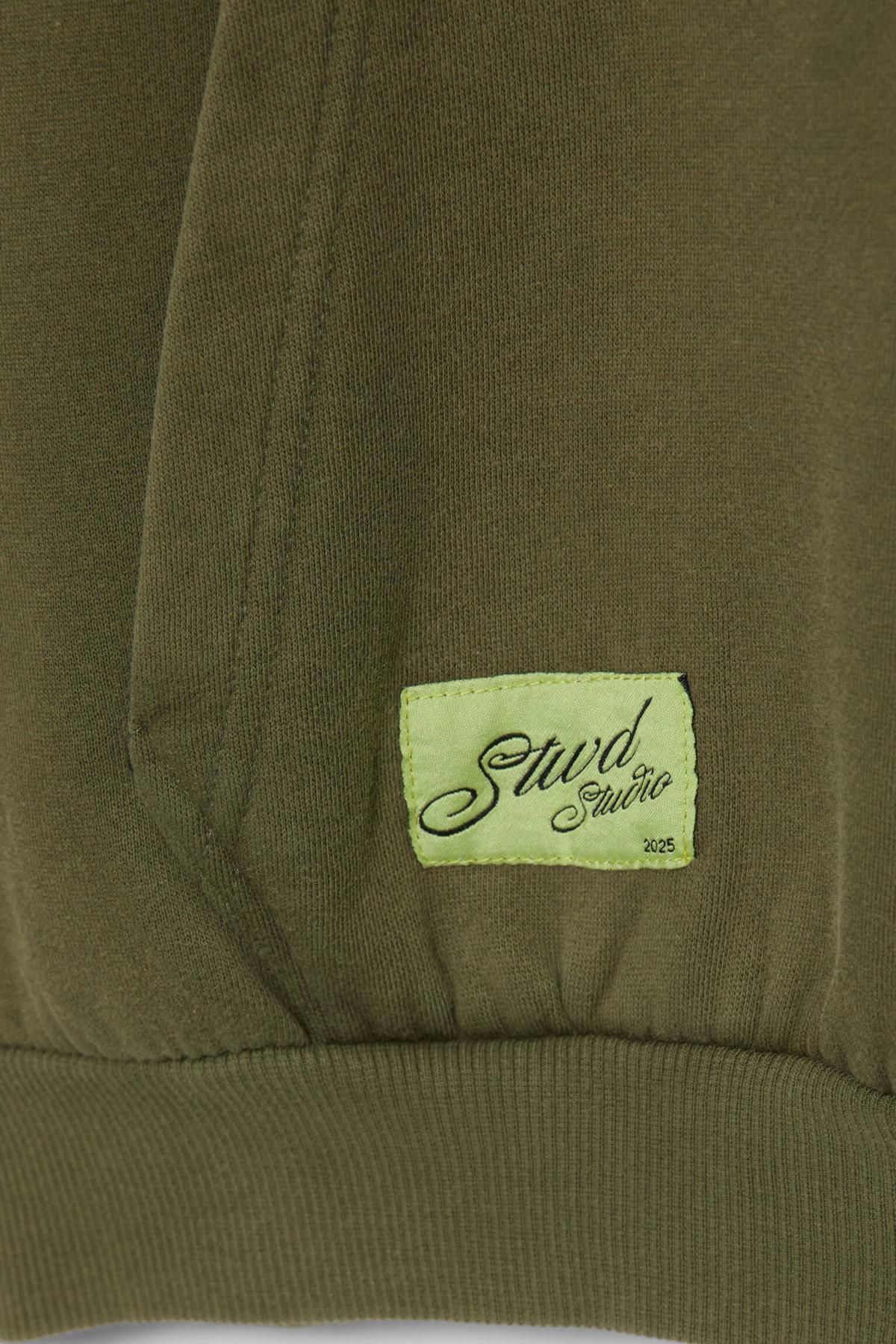 풀앤베어 카키 STWD 그래픽 오버핏 후드티 7560/345 KHAKI - 상세 이미지 5