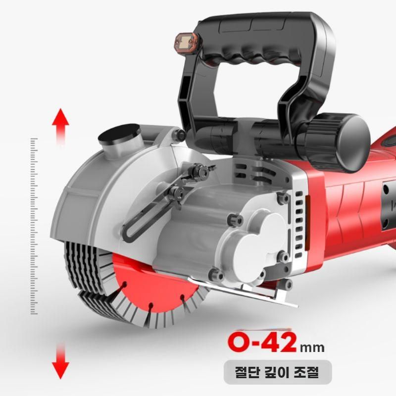 벽 절단기 시멘트 홈파기 기계 콘크리트 절단기 타일 커팅기 7780W 세트 - 상세 이미지 2