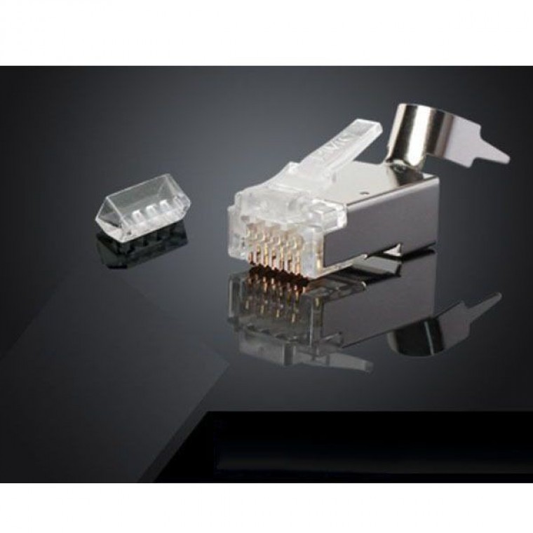 CAT7 CAT6A RJ45 커넥터 플러그 STP 랜잭 8P8C 1개 - 상품 이미지