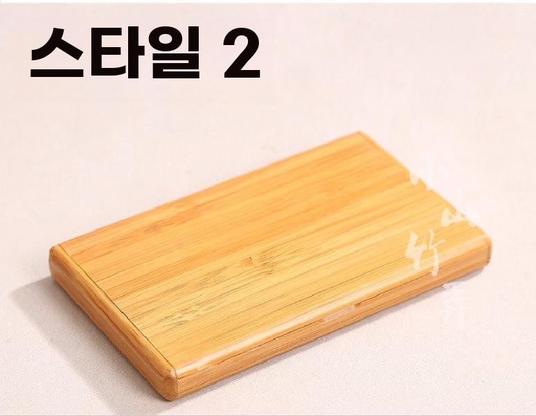 원목 명함 홀더 우드 메모 정리함 책상용 스탠드 꽂이 휴대용 - 상세 이미지 4