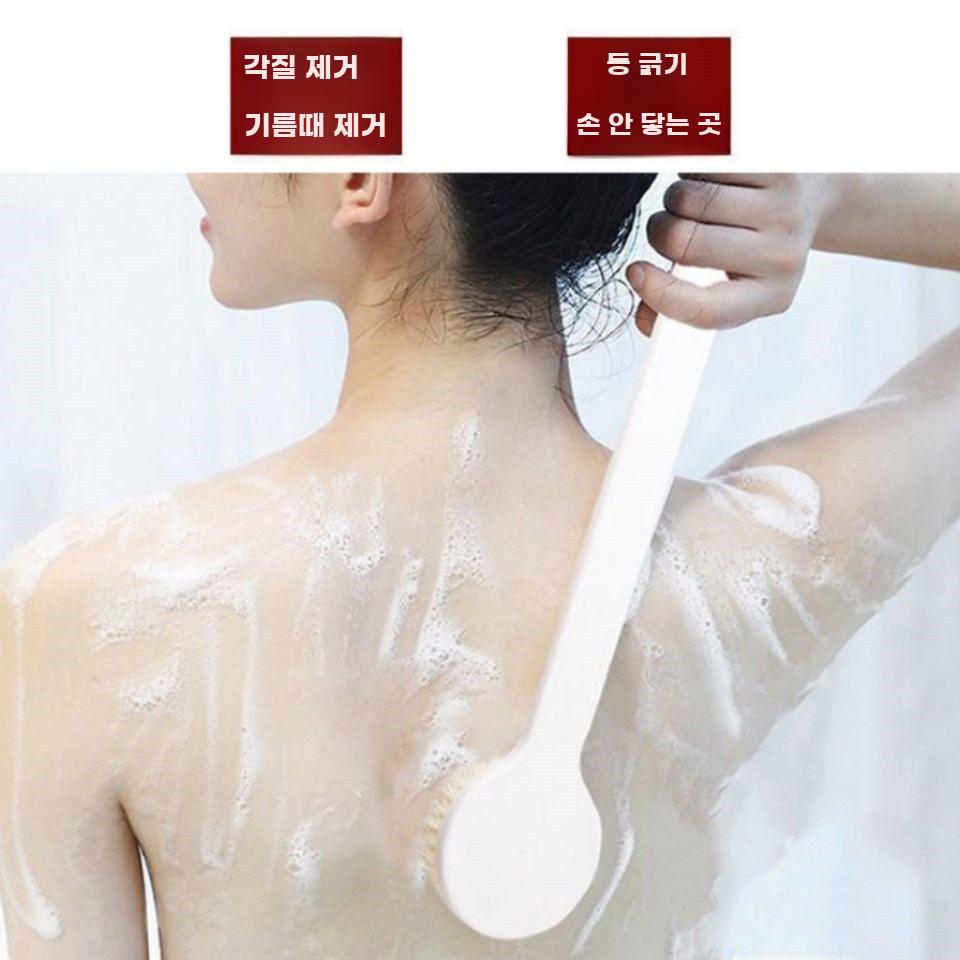 바디브러쉬 샤워 실리콘 브러시 등밀이 바디 스크럽 핑크 - 상세 이미지 3
