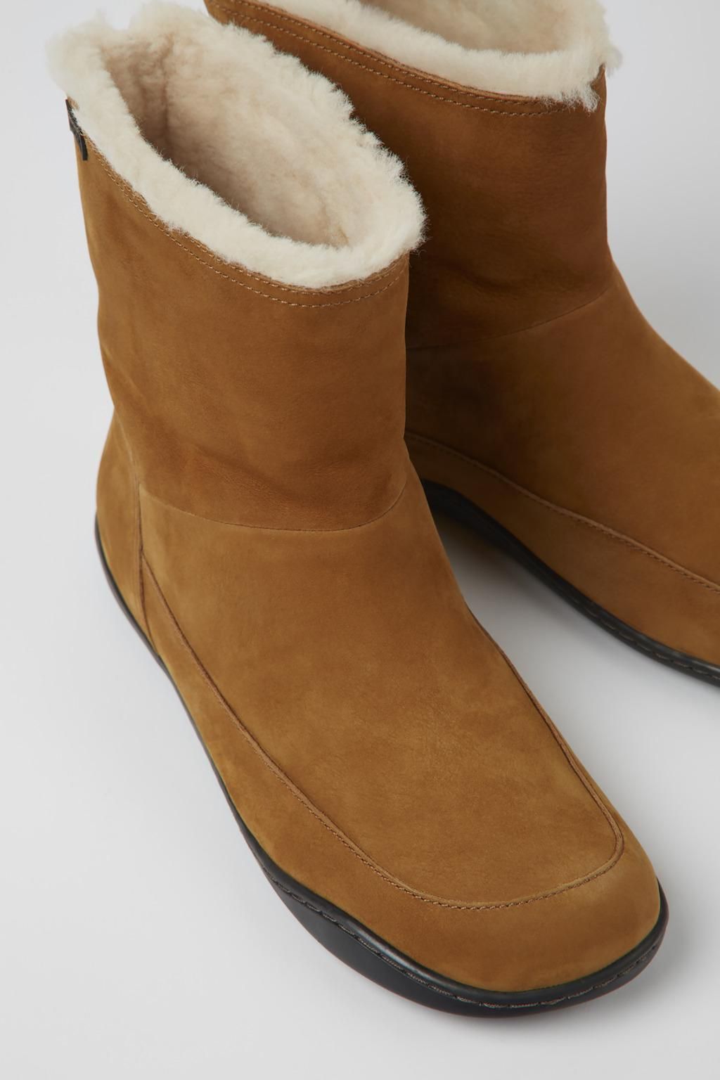 캠퍼 브라운 누벅 여성 앵클부츠 Peu K400598-002 BROWN - 상세 이미지 2