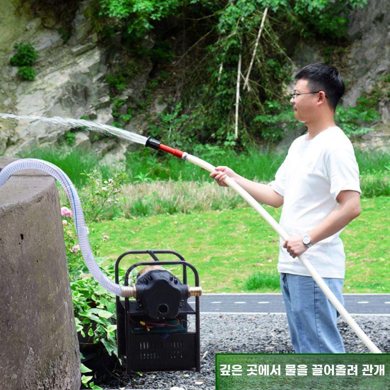 급수펌프 양수기 가압 워터 과수원 관개 배터리 수압 12ah 1인치 펌프+20m 튜브 - 상세 이미지 3