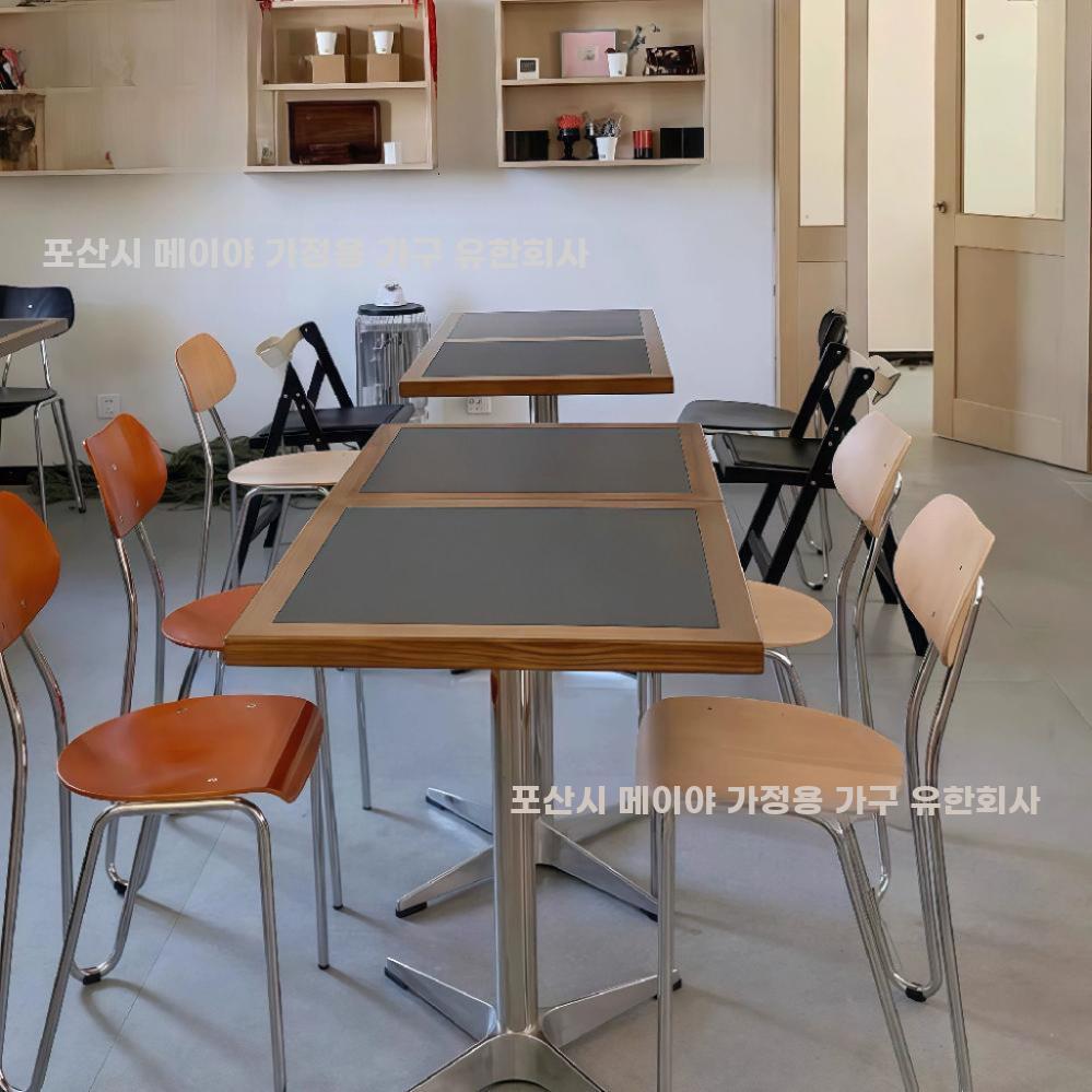 카페 식탁의자 세트 모던 인테리어 가게 테이블 의자 조합 테이블 60x60사각 - 상세 이미지 3