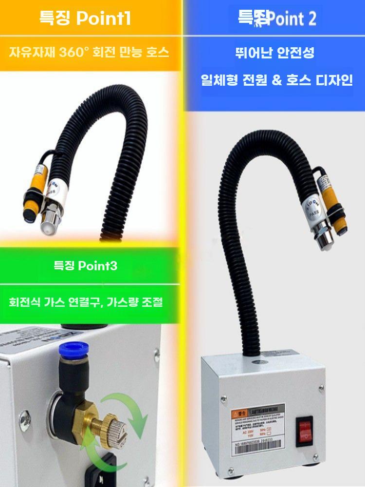 이온 블로워 이오나이저 먼지 제거 일체형 제전기 공장 싱글 헤드 더블 스티치 - 상세 이미지 3