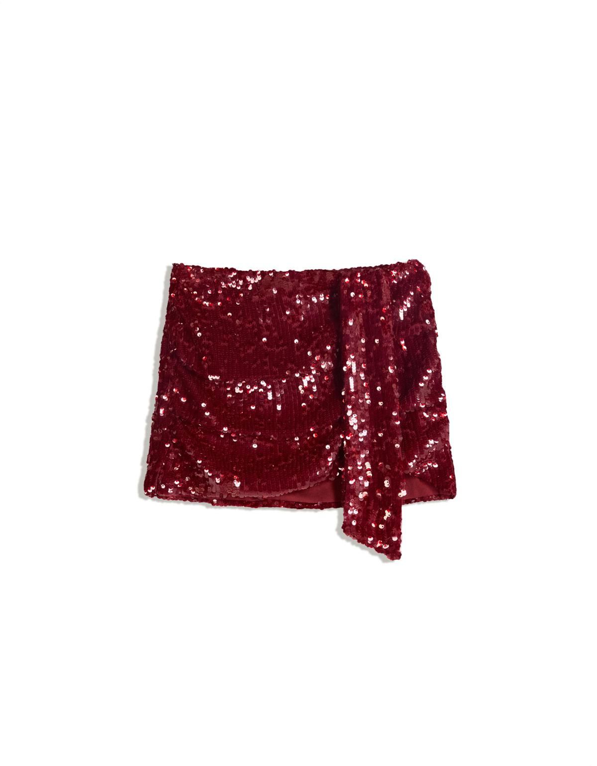 버쉬카 글리터 시퀸 미니 스커트 6193/710 RED - 상세 이미지 2