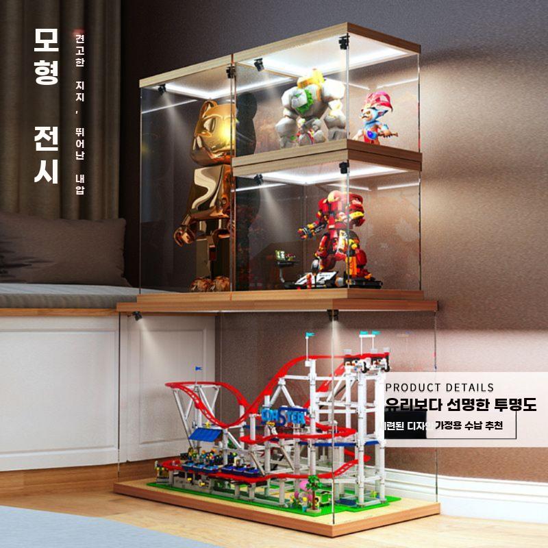 조명 전시함 LED 디스플레이 상자 아크릴 진열장 피규어 20cm 20cm 15cm - 상세 이미지 5