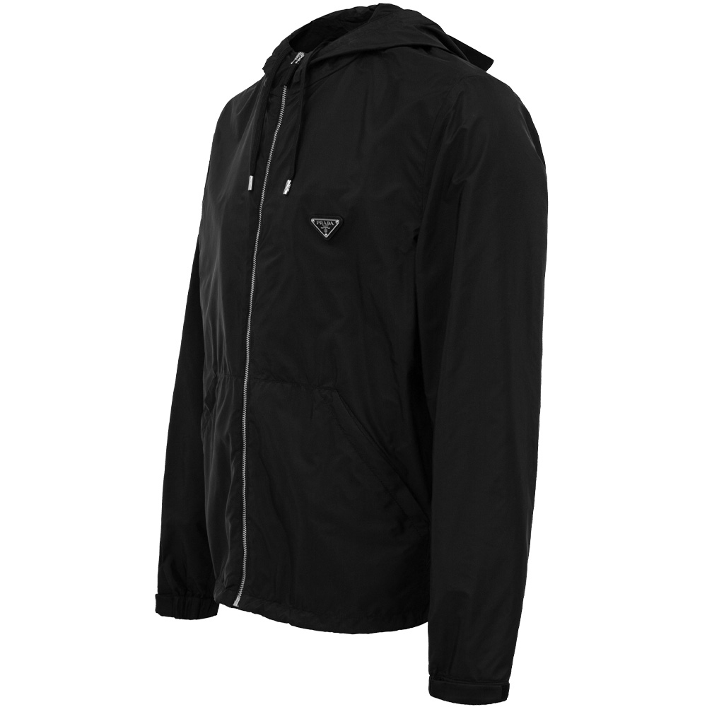 프라다 리나일론 트라이앵글 로고 블랙 후드 자켓 SGC220 1WQ9 F0002 (2025 S/S) SIZE 52 - 상세 이미지 2
