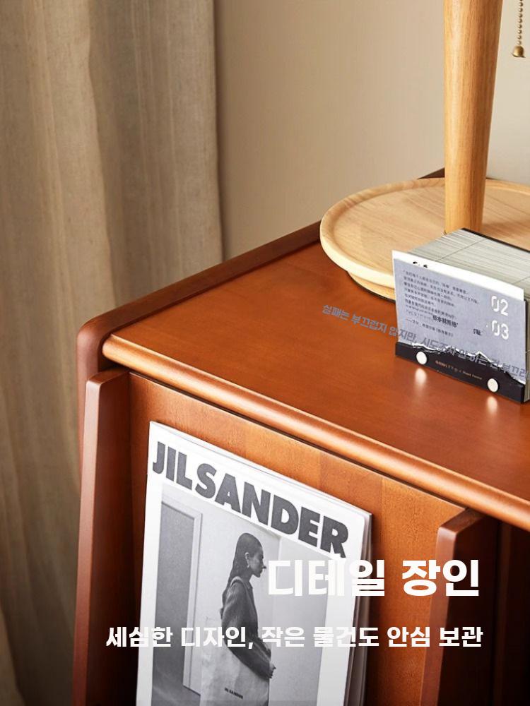 LP 보관함 턴테이블 선반 원목 장식장 레코드 거치대 - 상세 이미지 3