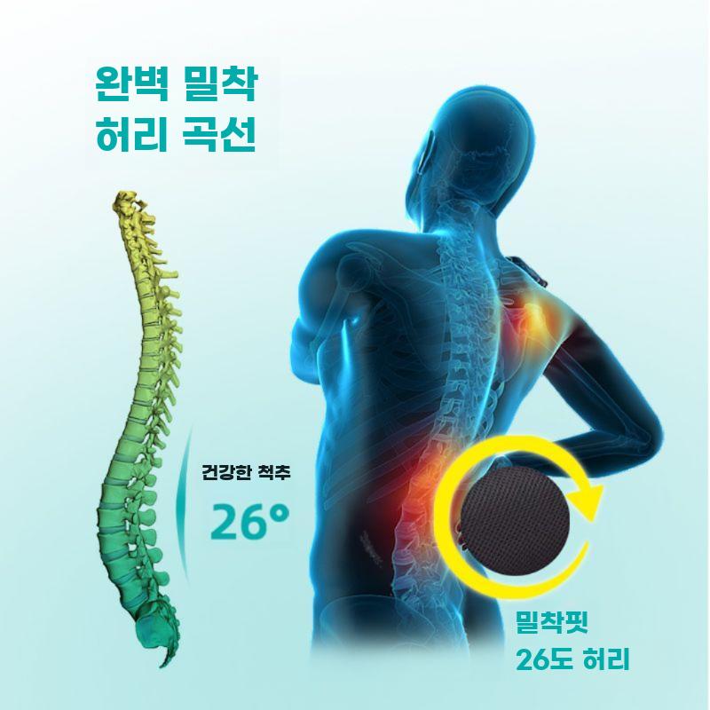 허리 받침 쿠션 등받이 등쿠션 의자 지지대 메모리폼 - 상세 이미지 4