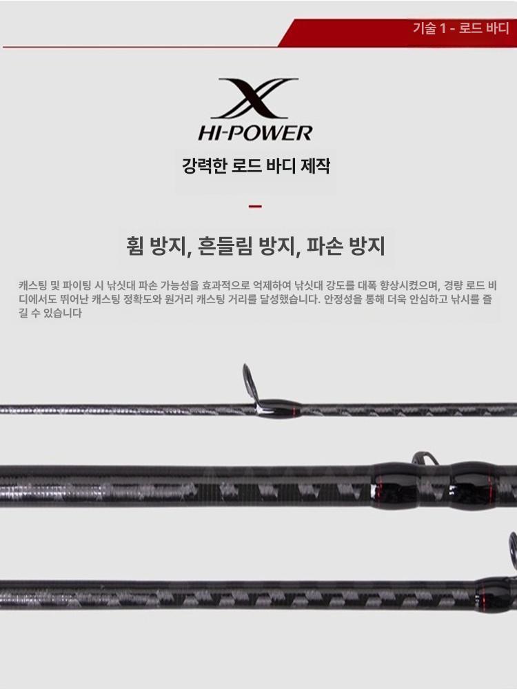 초경량 고탄성 루어 낚시대 휴대용 직선형 바다 민물 겸용 22 268M 2.08m 직선 2단 표준 세트 - 상세 이미지 3