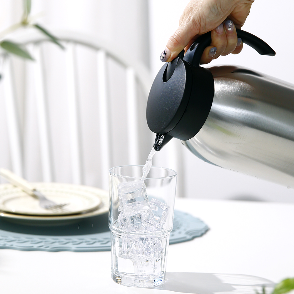 이중 보온보냉 진공 테이블팟 스틸써모 주전자 900ml 이미지 6