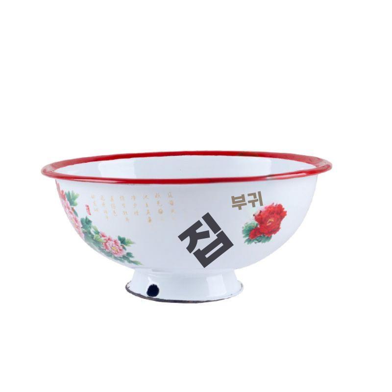 법랑 그릇 대접 에나멜 가정용 찌개 국수 보울 국그릇 13cm 블루 2개입 - 상세 이미지 5