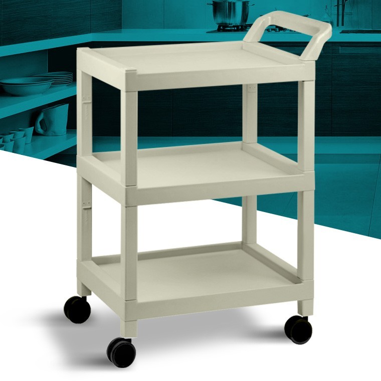 CART-401 이동식선반 주방 트롤리 써빙카 3단 무빙카 - 상품 이미지