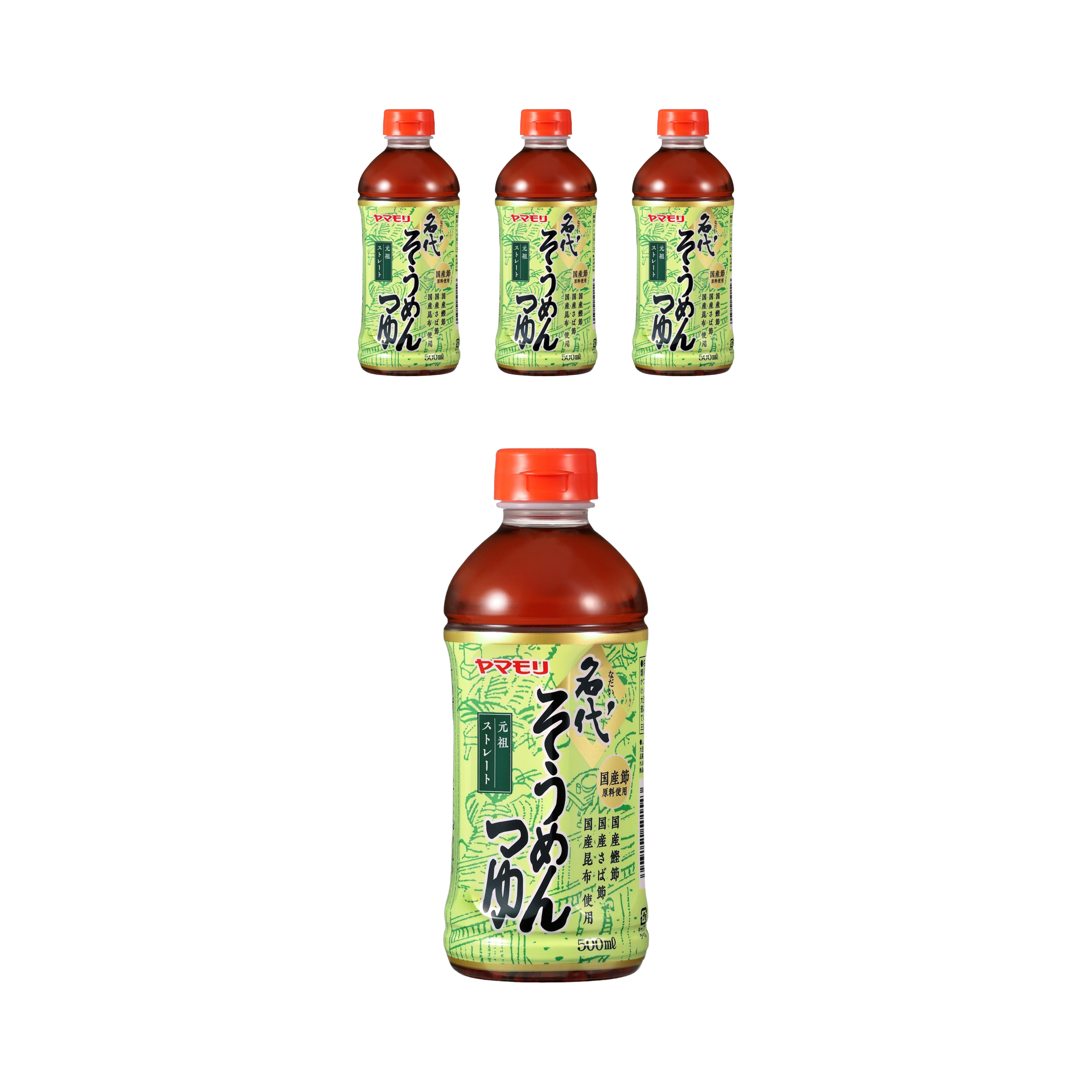 야마모리 나다이 일본 저염 50년 전통 쯔유 라이트 500ml, 4개 - 상품 이미지