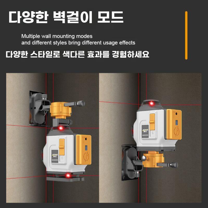 레이저 레벨기 수평기 적외선 바닥 벽 시공 측정기 LD 그린 12라인 바닥 모델+삼각대 25 - 상세 이미지 4